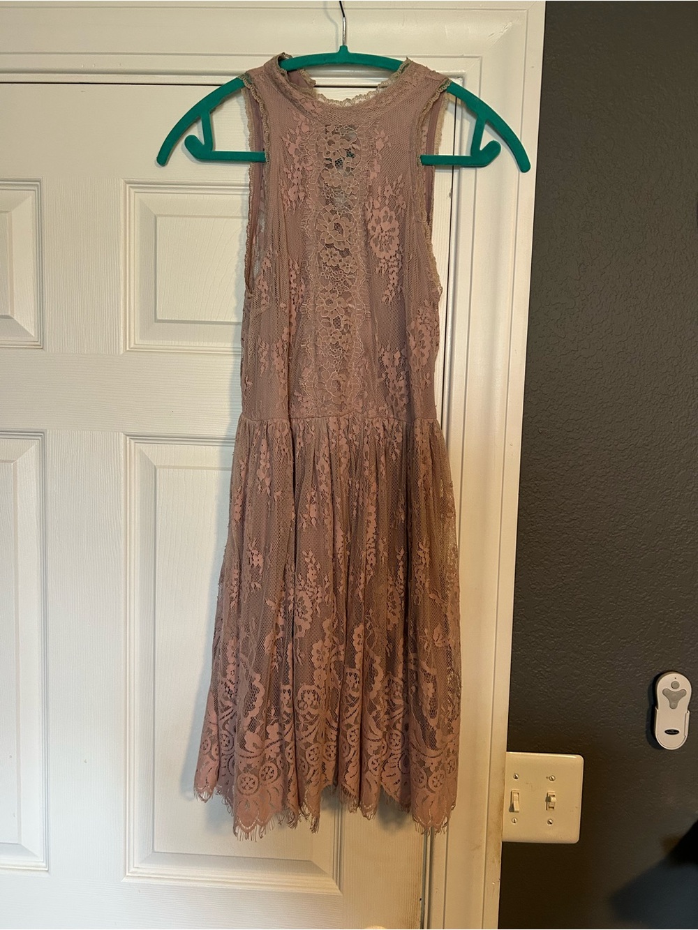 Free People Mauve Lace Midi Dress